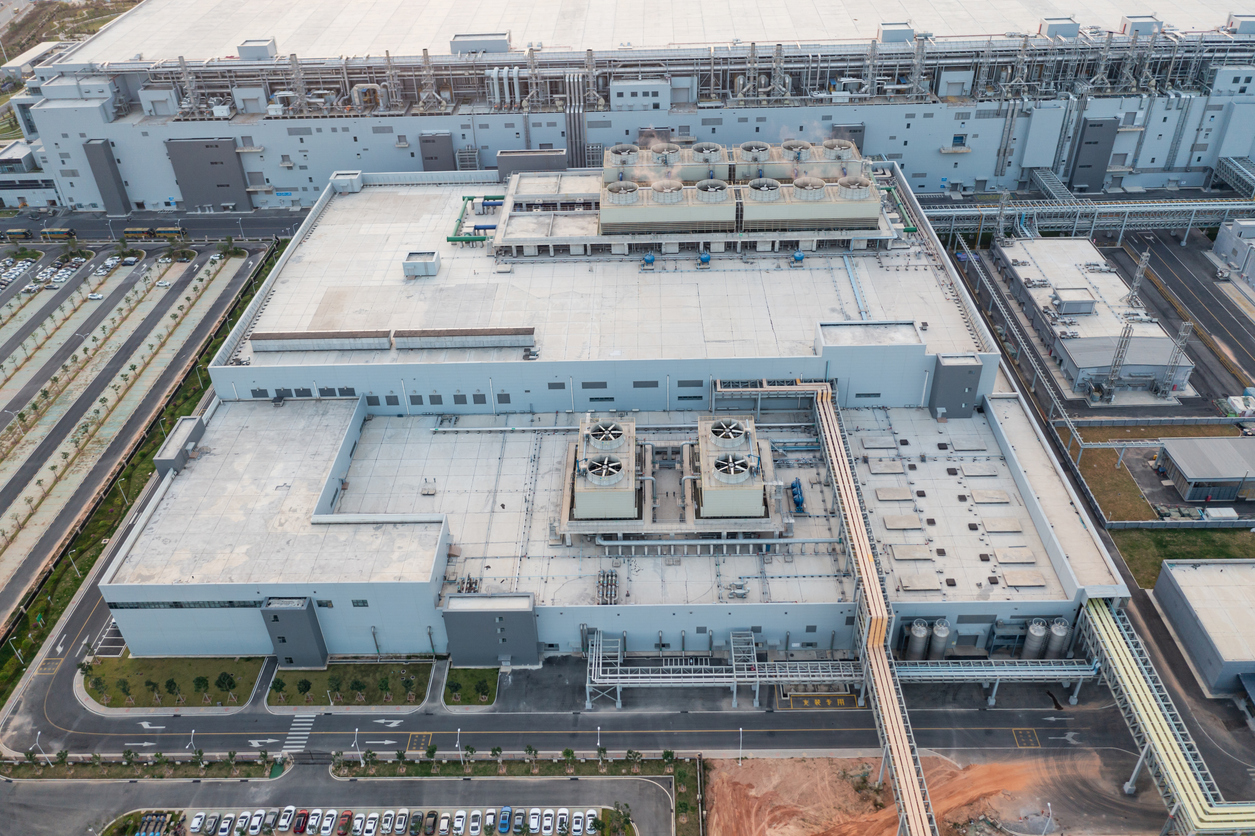 Aerial view of chemical plant